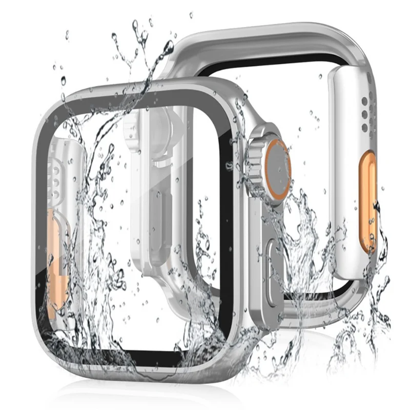Schön Apple Smartwatch Universell Hülle mit Displayschutz in Plastik und Gehärtetes Glas