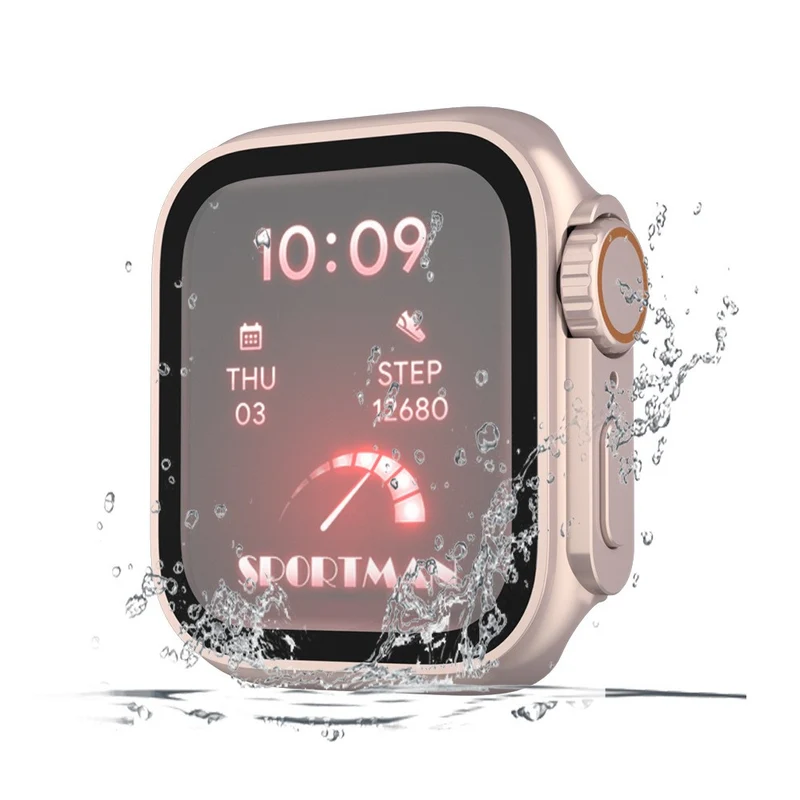 Schön Apple Smartwatch Universell Hülle mit Displayschutz in Plastik und Gehärtetes Glas