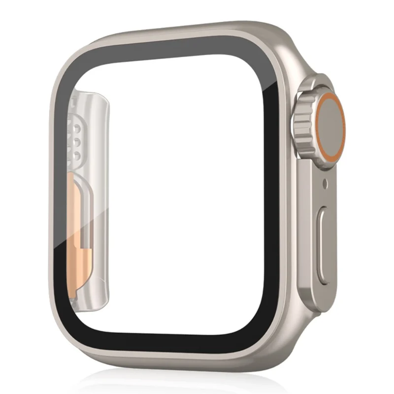 Schön Apple Smartwatch Universell Hülle mit Displayschutz in Plastik und Gehärtetes Glas