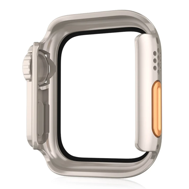 Schön Apple Smartwatch Universell Hülle mit Displayschutz in Plastik und Gehärtetes Glas