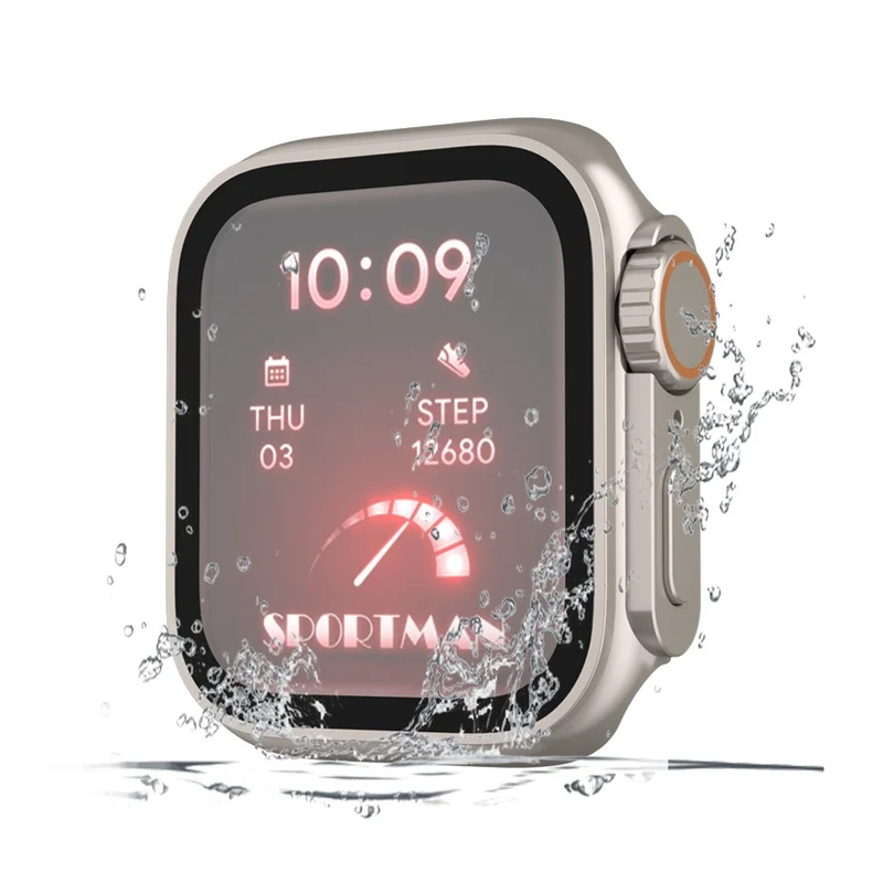 Schön Apple Smartwatch Universell Hülle mit Displayschutz in Plastik und Gehärtetes Glas