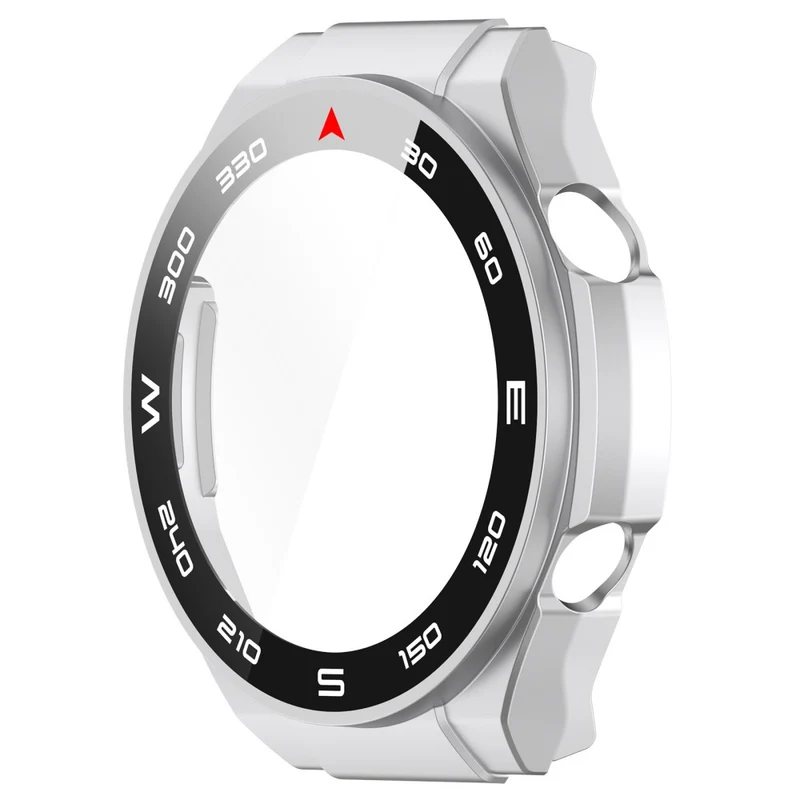 Mega Modisch Huawei Watch Ultimate Hülle mit Displayschutz in Plastik und Gehärtetes Glas