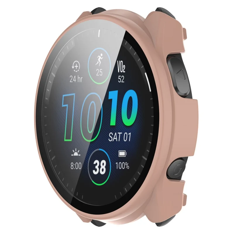 Mega Modisch Garmin Forerunner 965 Hülle mit Displayschutz in Plastik und Gehärtetes Glas
