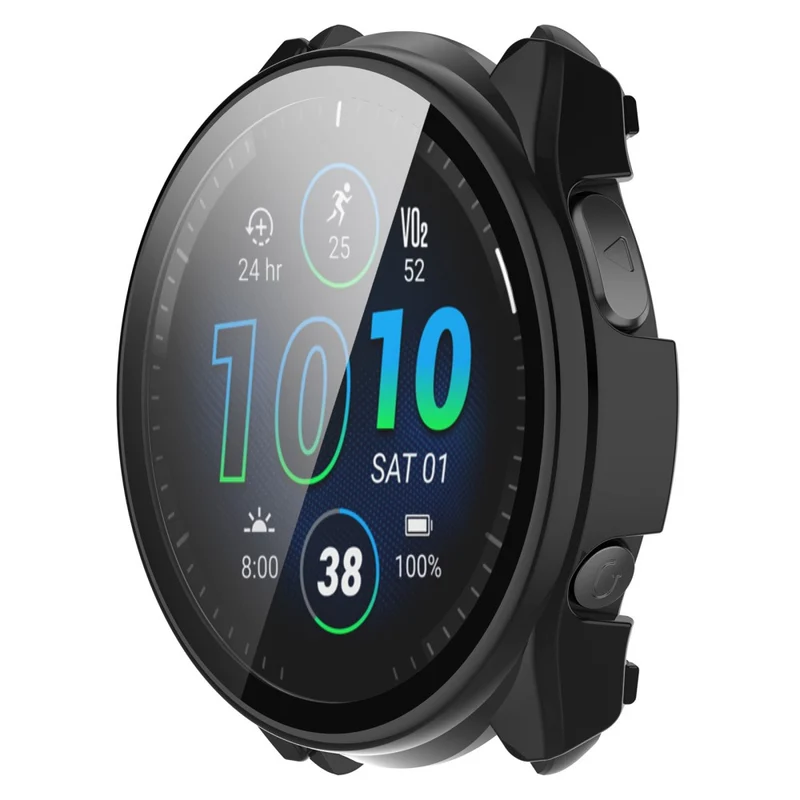 Mega Modisch Garmin Forerunner 965 Hülle mit Displayschutz in Plastik und Gehärtetes Glas