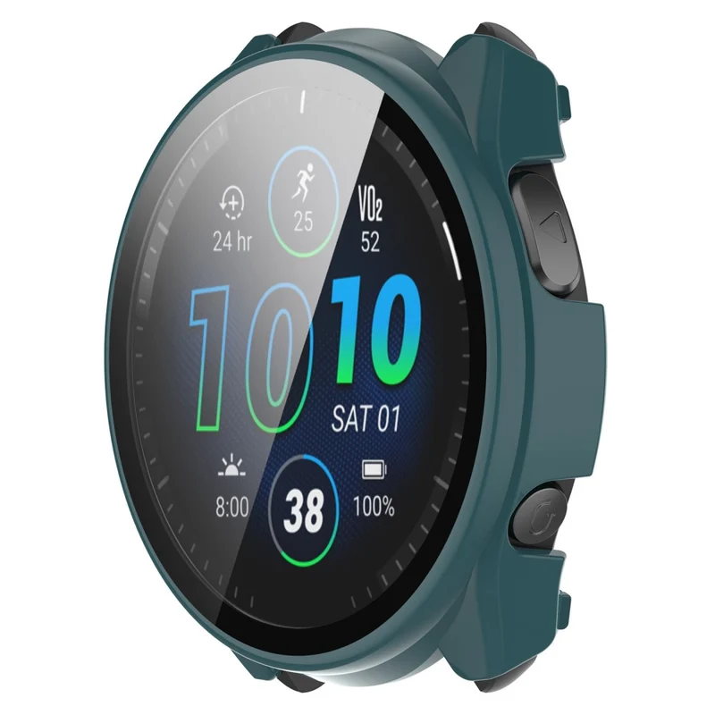 Mega Modisch Garmin Forerunner 965 Hülle mit Displayschutz in Plastik und Gehärtetes Glas