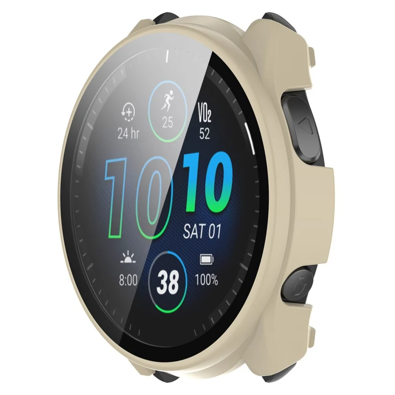 Mega Modisch Garmin Forerunner 965 Hülle mit Displayschutz in Plastik und Gehärtetes Glas