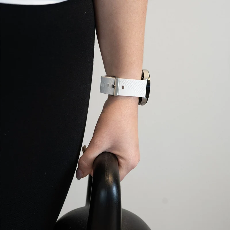Bandz Xiaomi Watch S5 Silikonarmband 'Deluxe' (Weiß)
