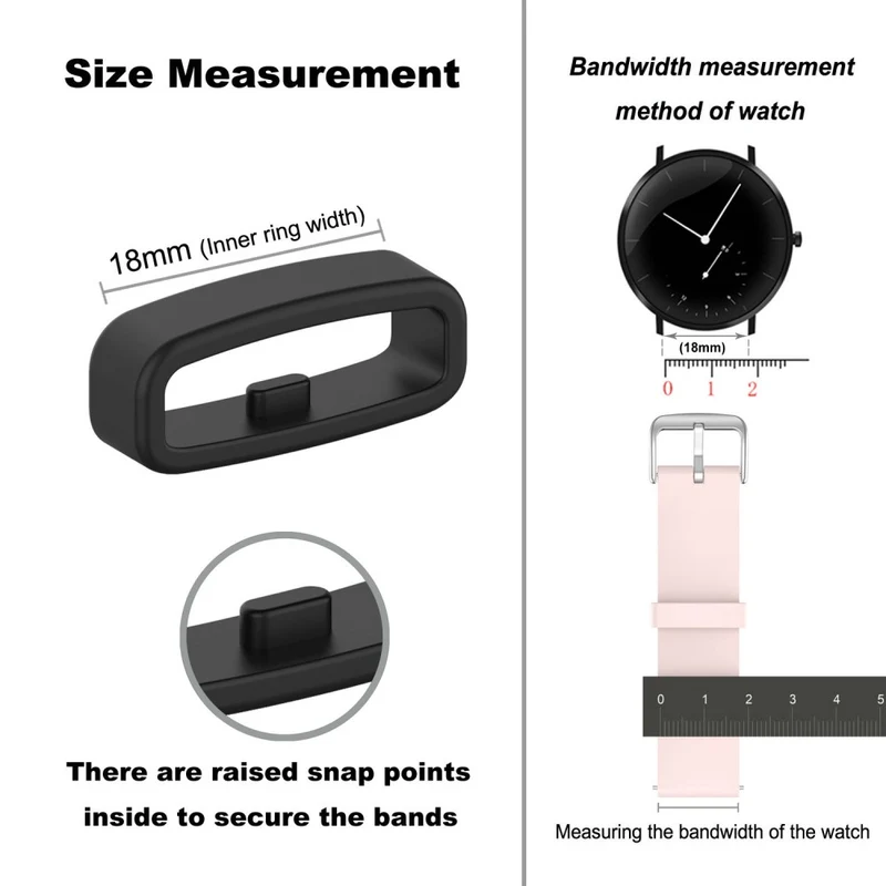 18mm Universal silicone strap loop - Starlight