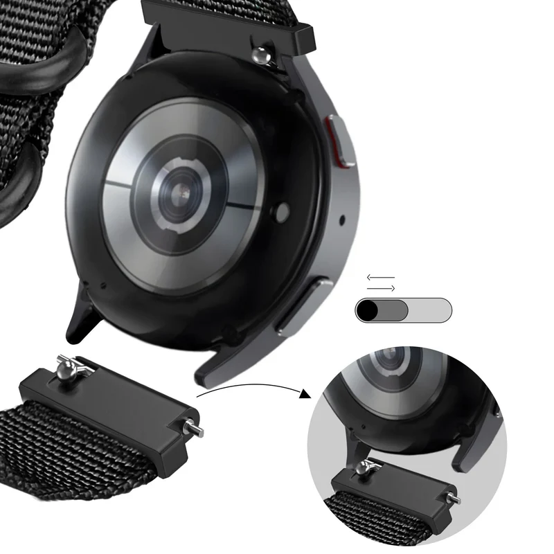 Bandz Xiaomi Watch S5 Nylonarmband mit Schnalle (Schwarz)