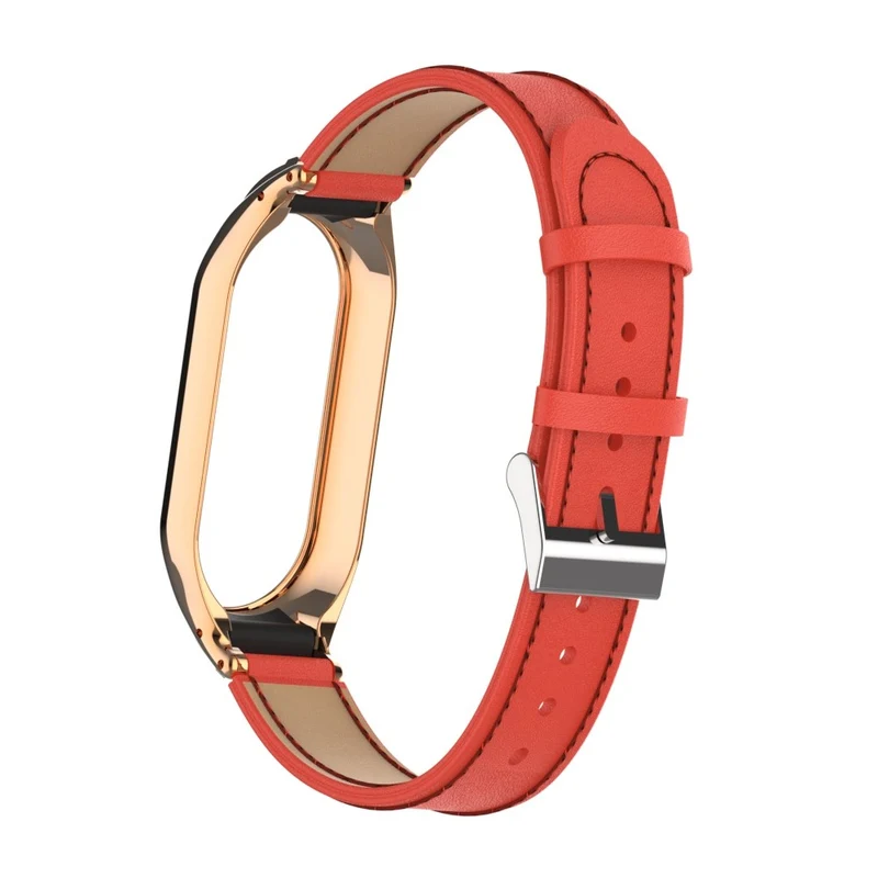 Großartig Xiaomi Smart Band 8 Metall und Kunstleder Hülle