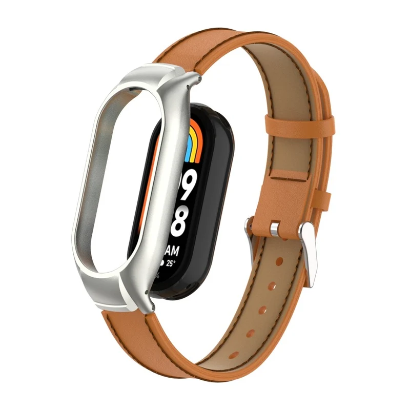 Großartig Xiaomi Smart Band 8 Metall und Kunstleder Hülle