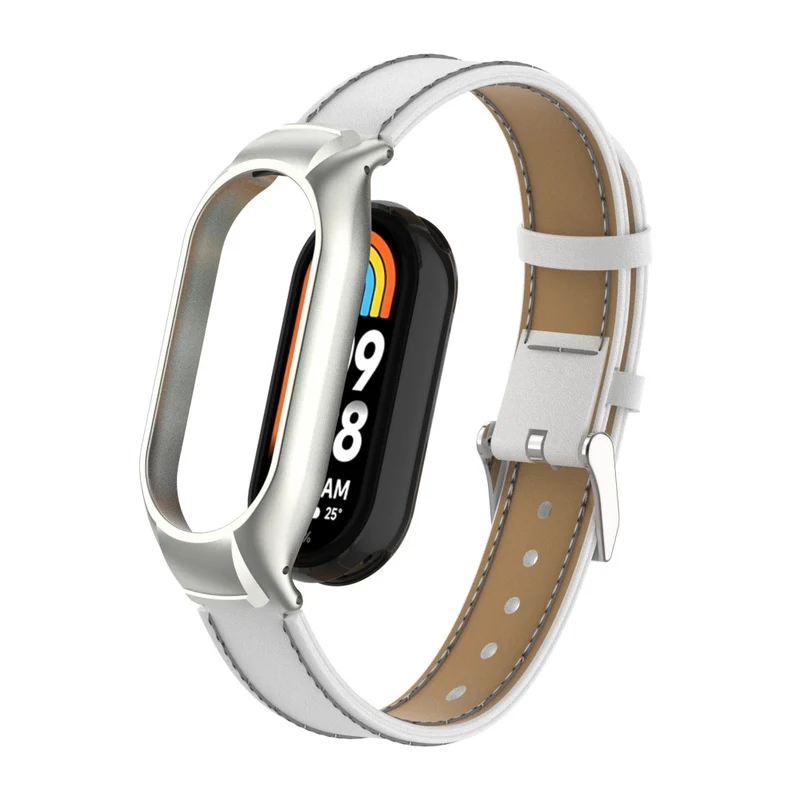 Großartig Xiaomi Smart Band 8 Metall und Kunstleder Hülle