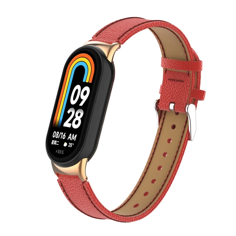 Mega Modisch Xiaomi Smart Band 8 Echtes Leder Hülle