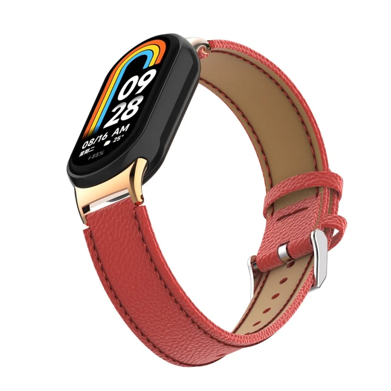 Mega Modisch Xiaomi Smart Band 8 Echtes Leder Hülle