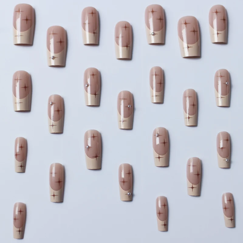 Elegante Lange Acrylnagelkunst