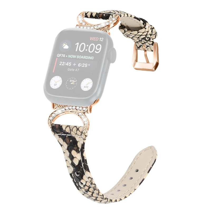 Apple Smartwatch Echtes Leder Und Strass Universell Armband