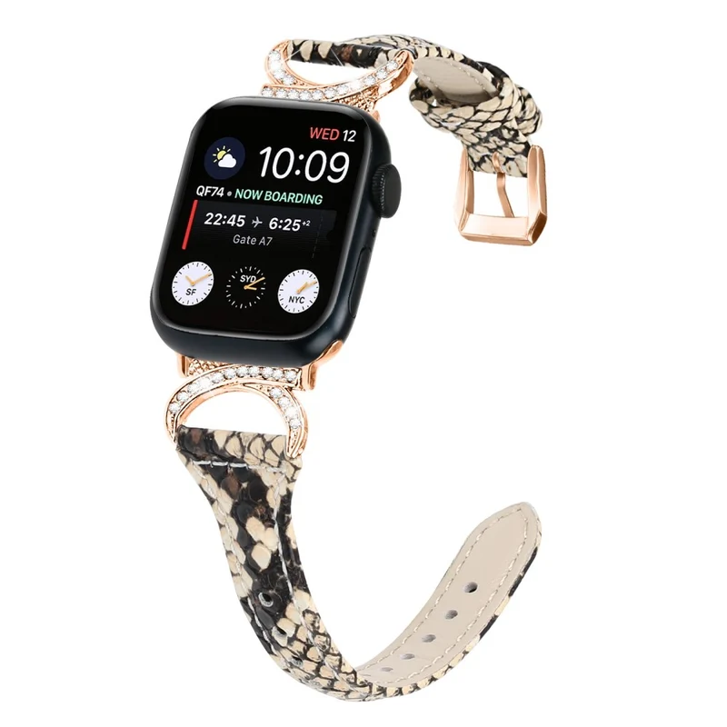 Apple Smartwatch Echtes Leder Und Strass Universell Armband
