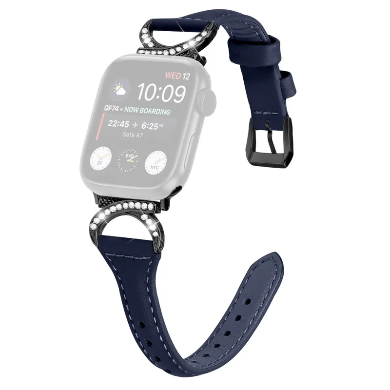 Apple Smartwatch Echtes Leder Und Strass Universell Armband