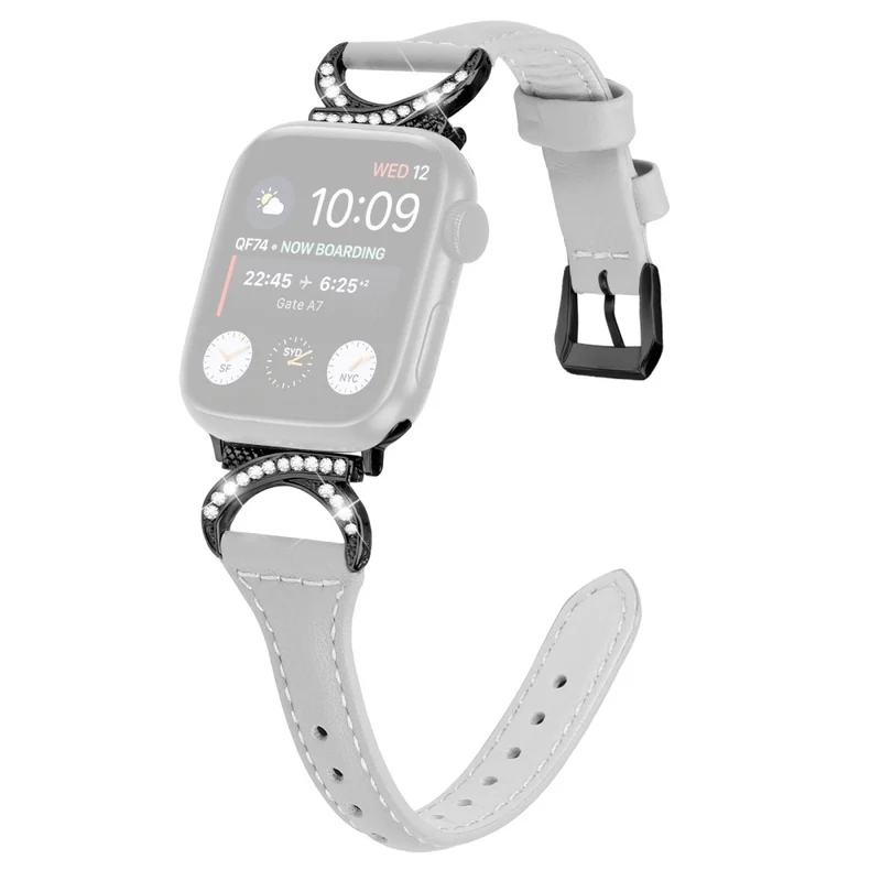 Apple Smartwatch Echtes Leder Und Strass Universell Armband