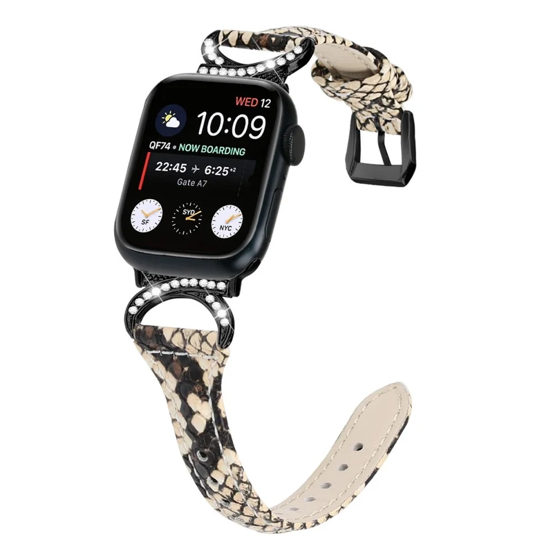 Apple Smartwatch Echtes Leder Und Strass Universell Armband