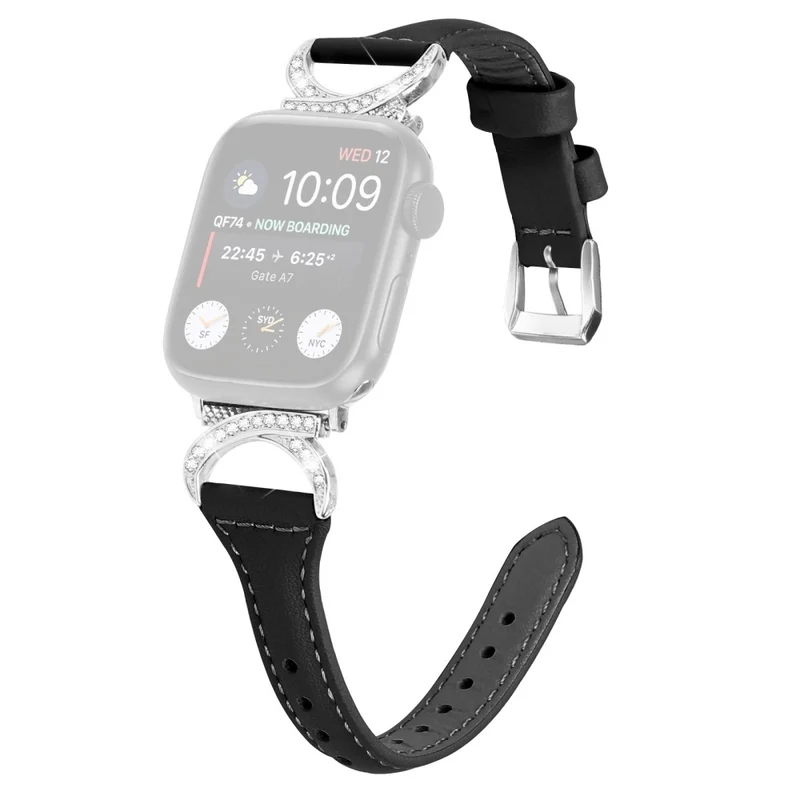 Apple Smartwatch Echtes Leder Und Strass Universell Armband