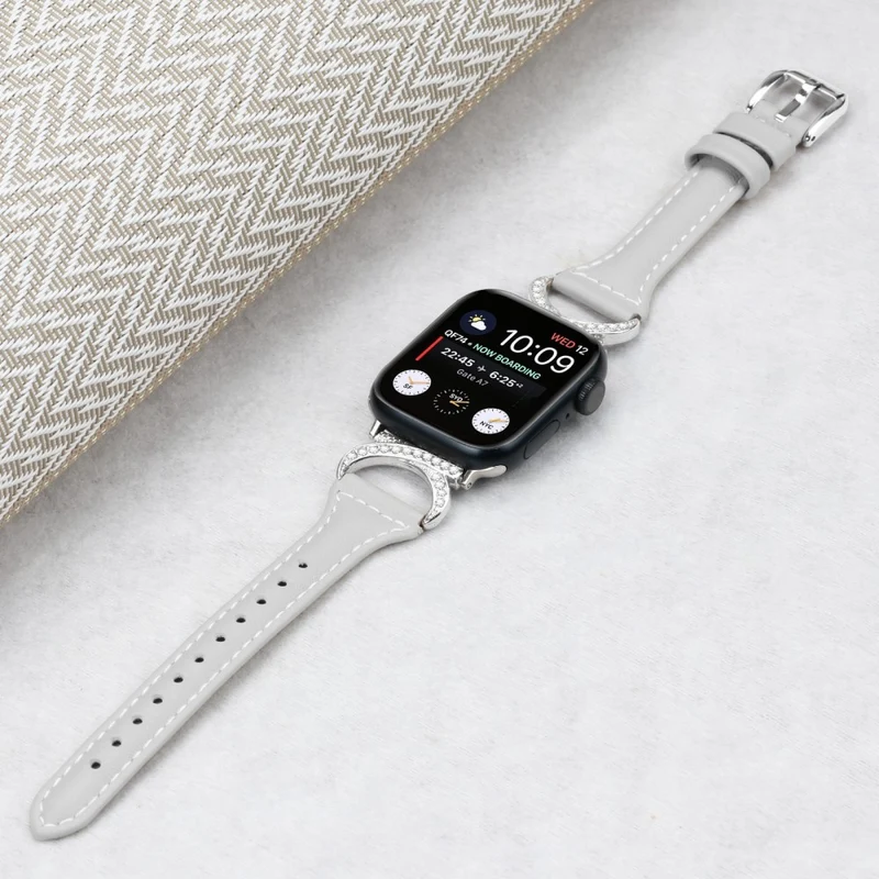 Apple Smartwatch Echtes Leder Und Strass Universell Armband
