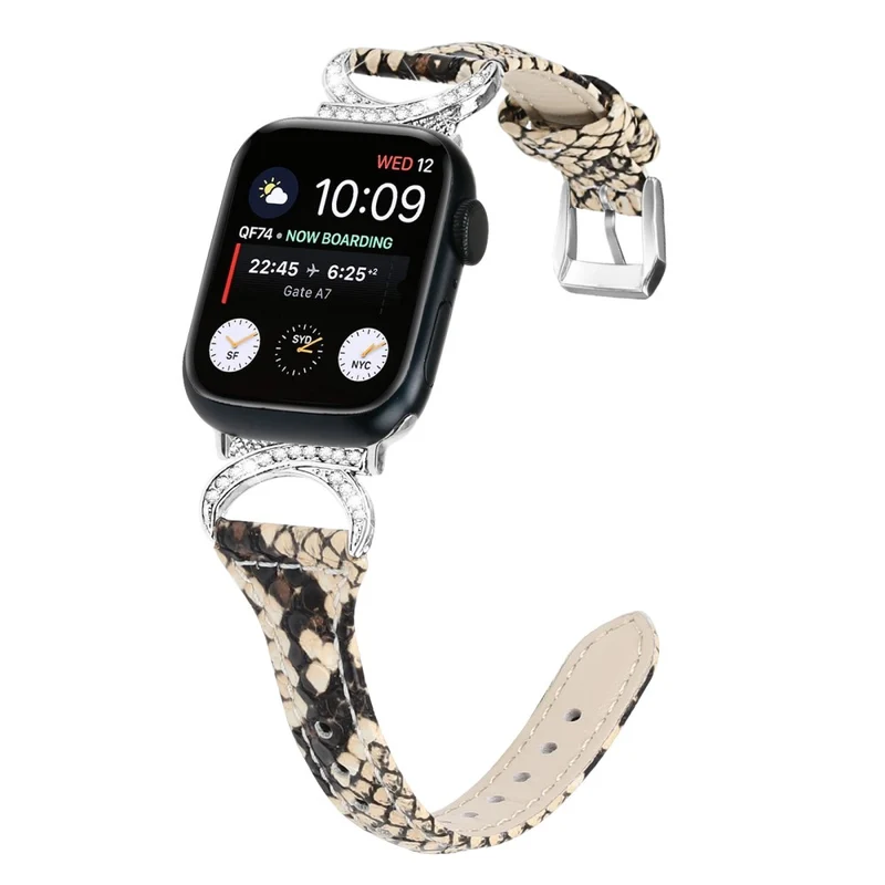 Apple Smartwatch Echtes Leder Und Strass Universell Armband