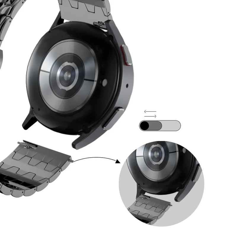Bandz Xiaomi Watch S5 Stahlarmband 'Dragon' (Schwarz)