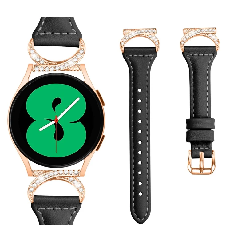 Samsung Smartwatch Echtes Leder Und Strass Universell Armband