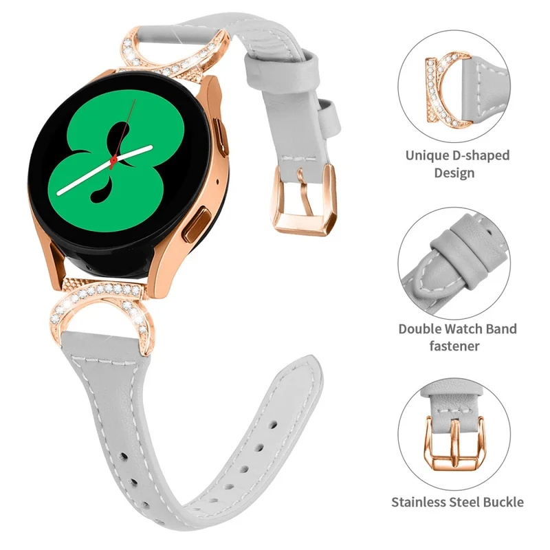 Samsung Smartwatch Echtes Leder Und Strass Universell Armband