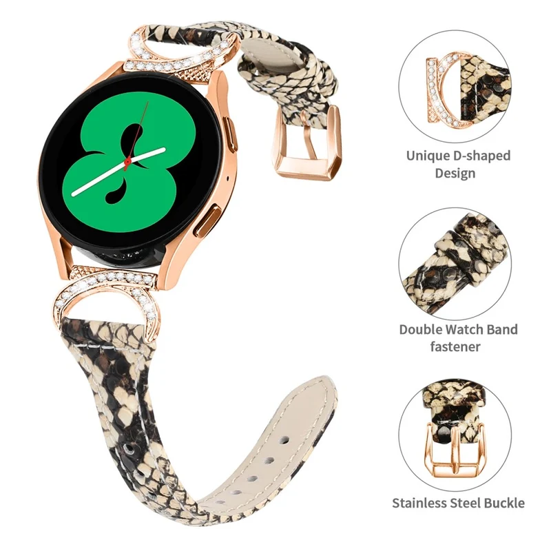 Samsung Smartwatch Echtes Leder Und Strass Universell Armband