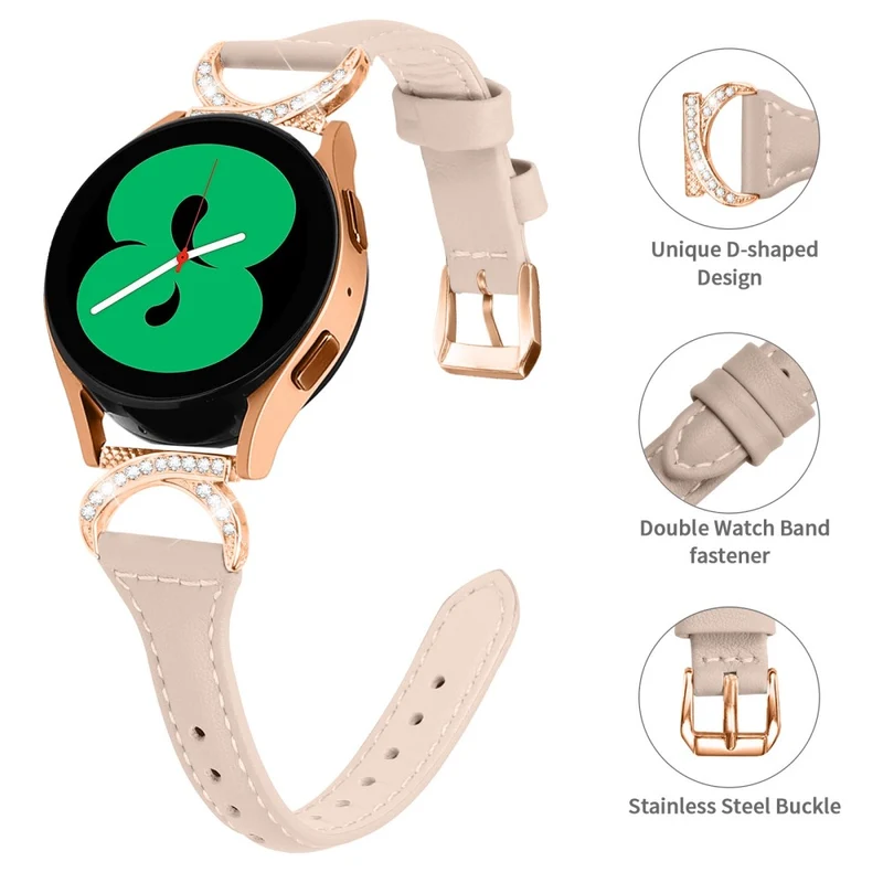 Samsung Smartwatch Echtes Leder Und Strass Universell Armband