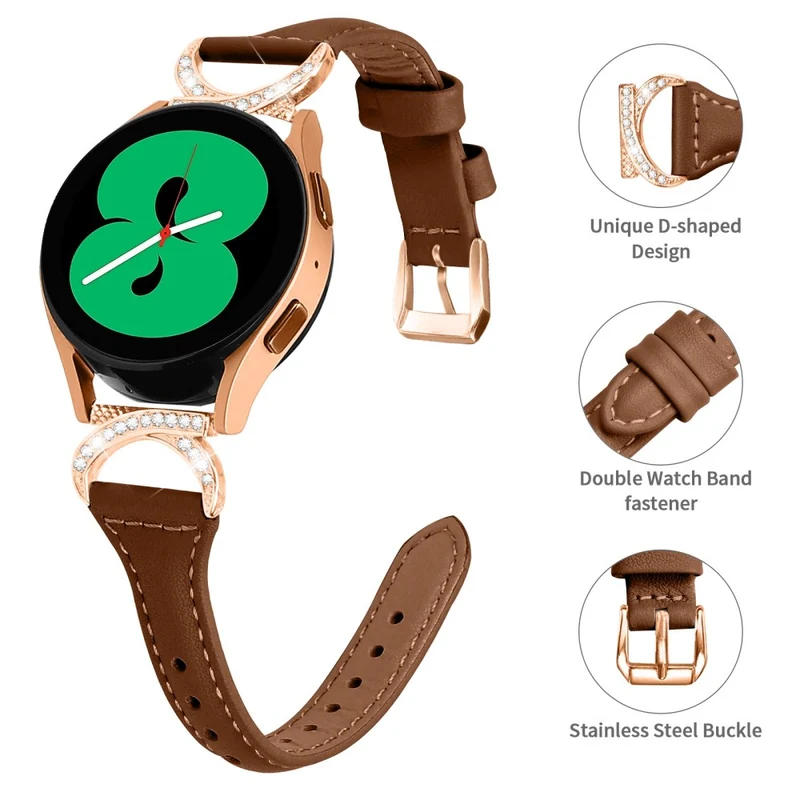 Samsung Smartwatch Echtes Leder Und Strass Universell Armband