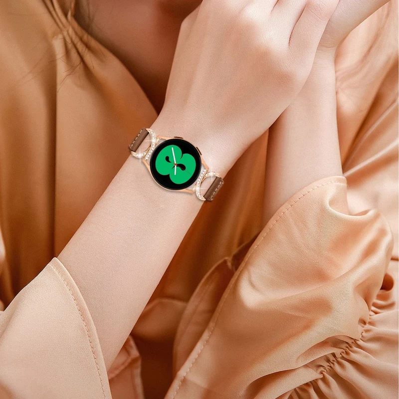 Samsung Smartwatch Echtes Leder Und Strass Universell Armband