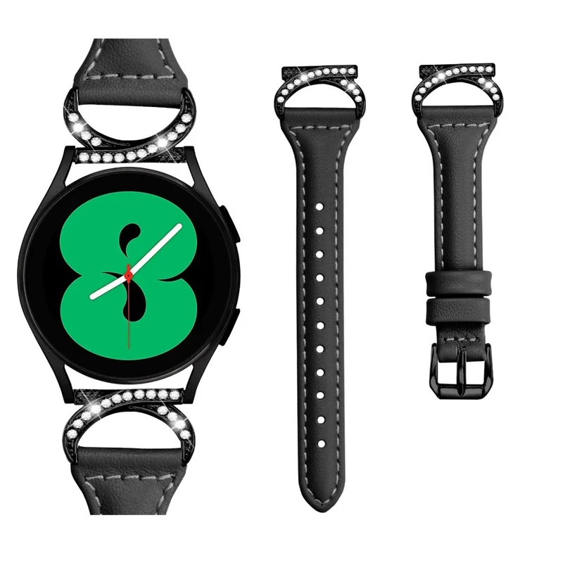 Samsung Smartwatch Echtes Leder Und Strass Universell Armband