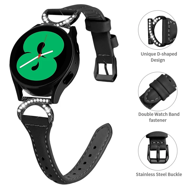 Samsung Smartwatch Echtes Leder Und Strass Universell Armband