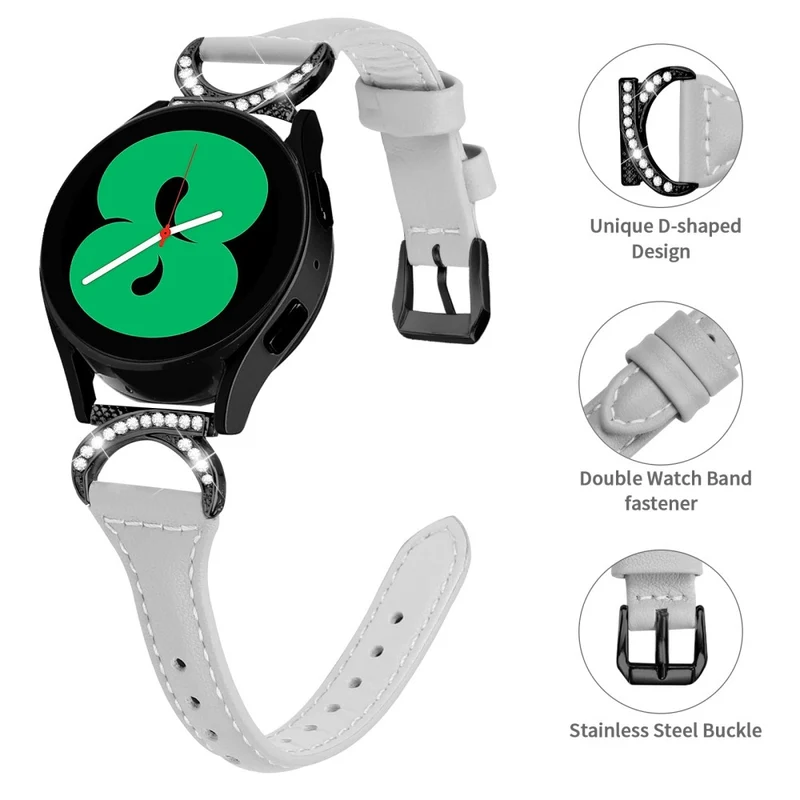 Samsung Smartwatch Echtes Leder Und Strass Universell Armband