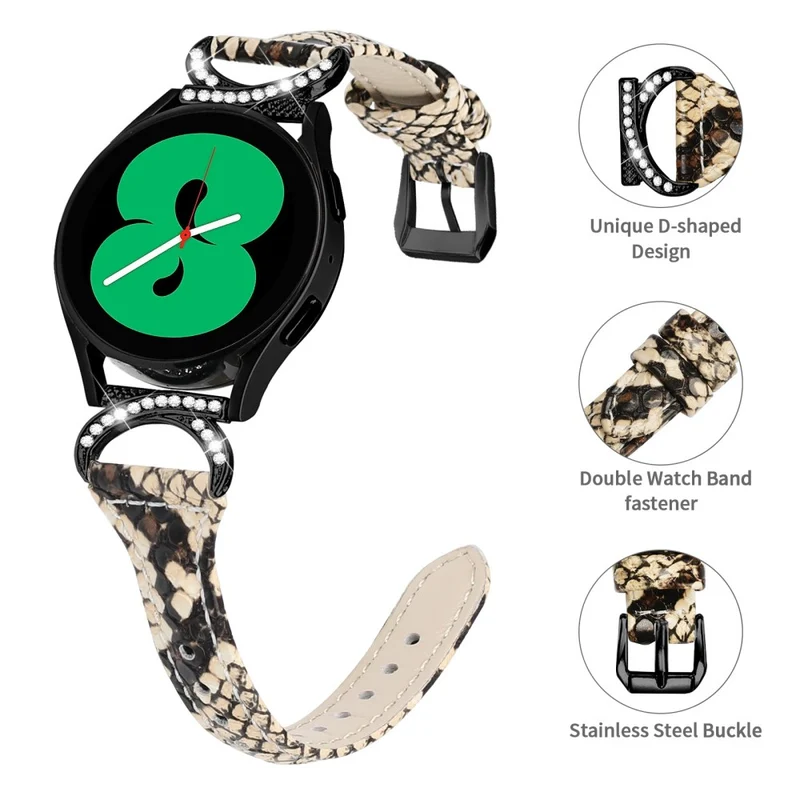 Samsung Smartwatch Echtes Leder Und Strass Universell Armband