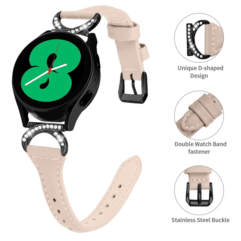 Samsung Smartwatch Echtes Leder Und Strass Universell Armband