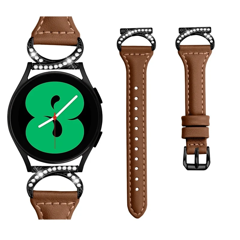 Samsung Smartwatch Echtes Leder Und Strass Universell Armband