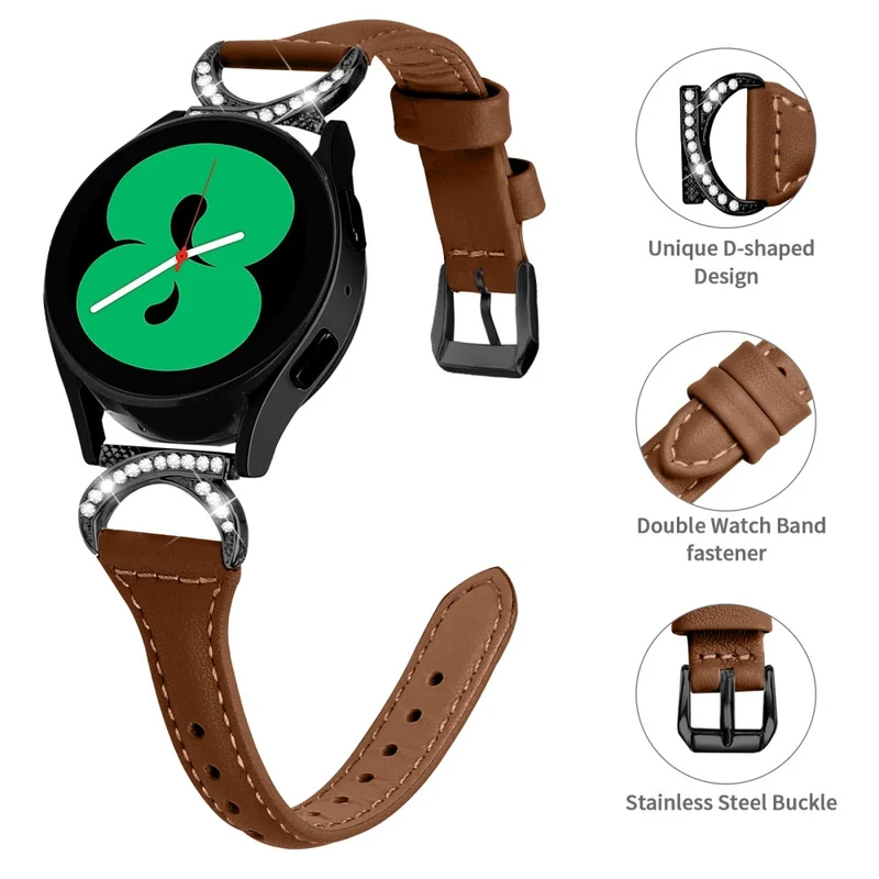 Samsung Smartwatch Echtes Leder Und Strass Universell Armband