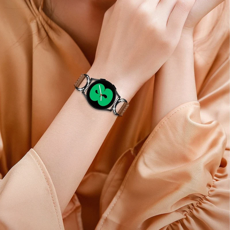 Samsung Smartwatch Echtes Leder Und Strass Universell Armband