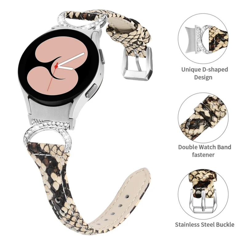 Samsung Smartwatch Echtes Leder Und Strass Universell Armband