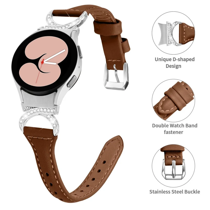 Samsung Smartwatch Echtes Leder Und Strass Universell Armband
