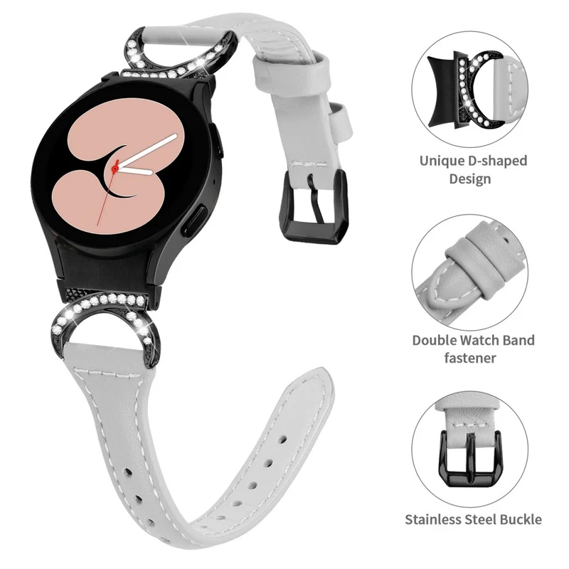 Samsung Smartwatch Echtes Leder Und Strass Universell Armband