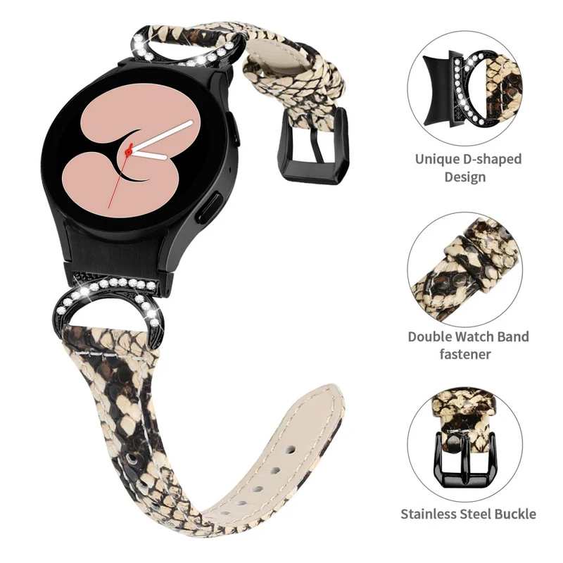 Samsung Smartwatch Echtes Leder Und Strass Universell Armband