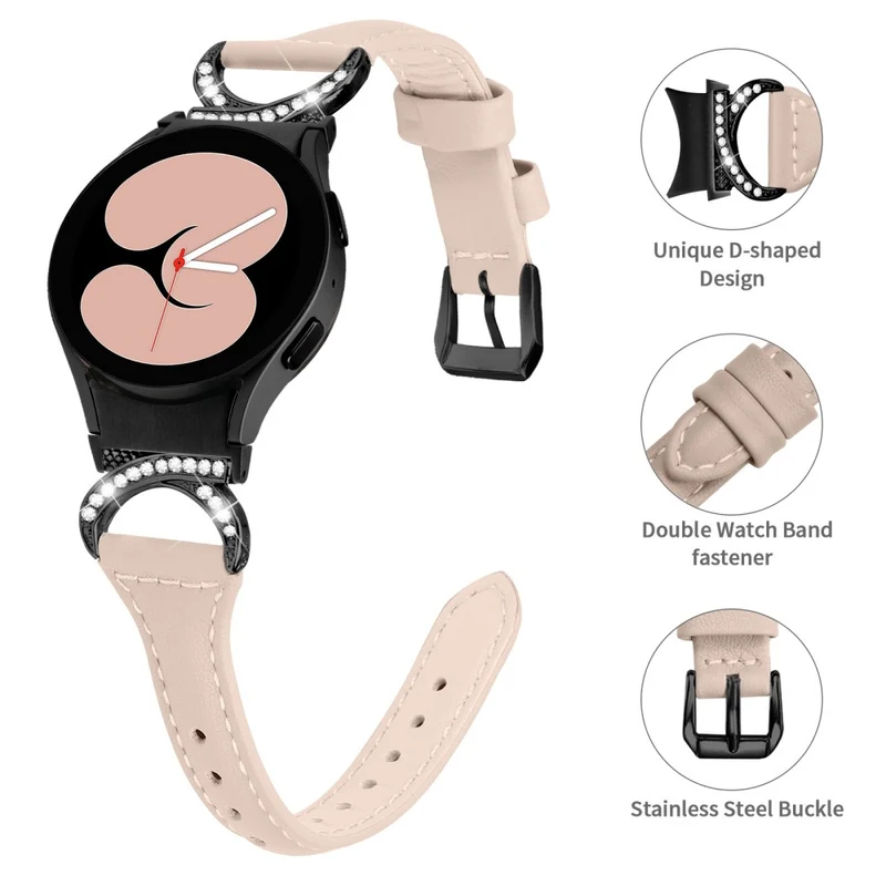 Samsung Smartwatch Echtes Leder Und Strass Universell Armband