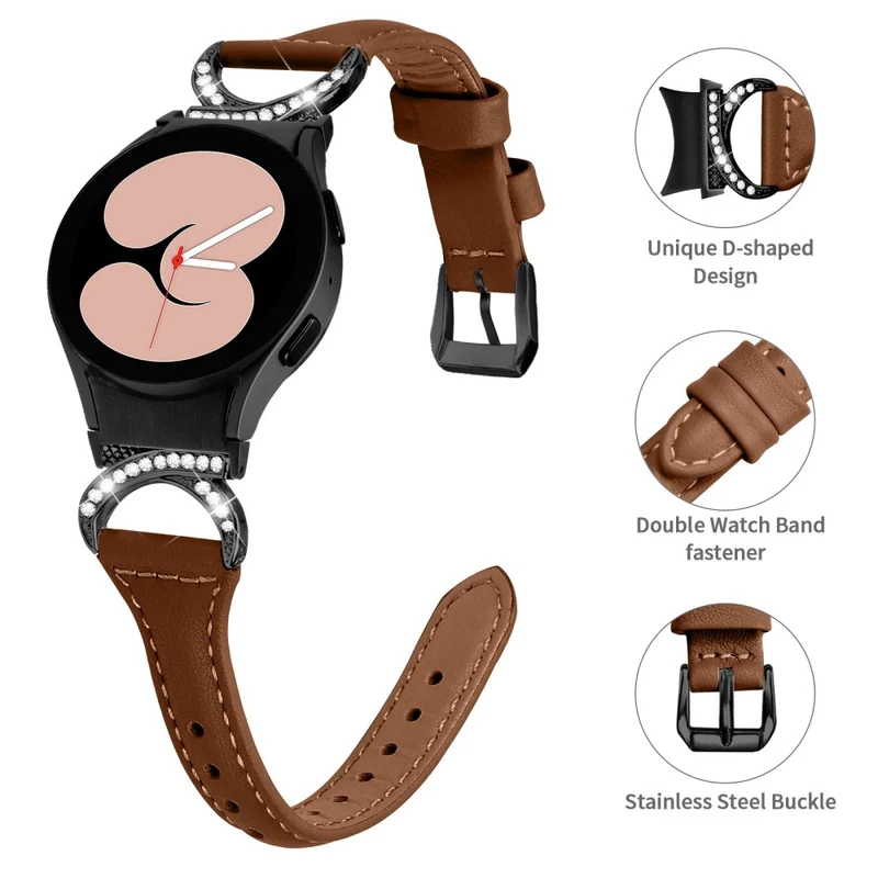 Samsung Smartwatch Echtes Leder Und Strass Universell Armband