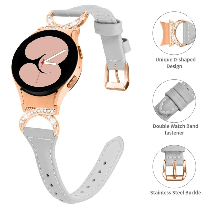Samsung Smartwatch Echtes Leder Und Strass Universell Armband