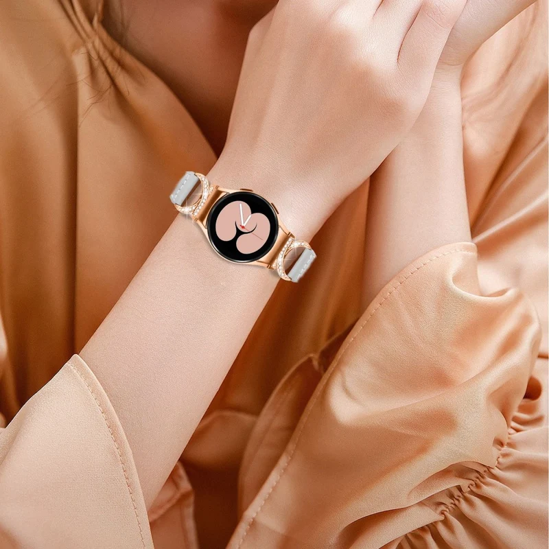 Samsung Smartwatch Echtes Leder Und Strass Universell Armband